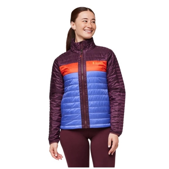 Cotopaxi Women’s XL Capa Insulated Puffer Jacket Maroon Blue NWT Puff Wine Puffy - Picture 6 of 13